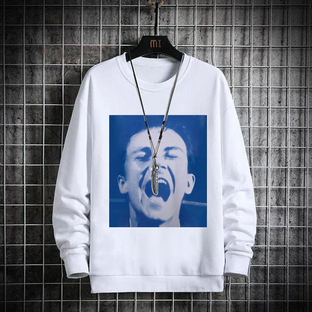 Sweater Morrissey Crewneck Bahan White Cotton Fleece