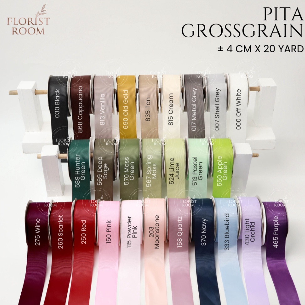 

Harga Promo Pita Grossgrain 4cm x 2 Yard Pita Ribbon Pita Kado Salur Ribbon
