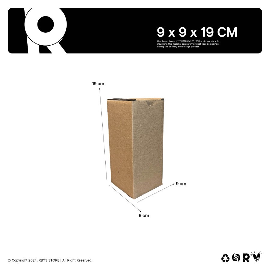 

KARDUS KARTON BOX 9 x 9 x 19 CM | Dus Kardus