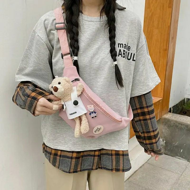 LIFESTYLE TAS PINGGANG Wanita Tas HP Tas Murah Dan imut Tas SELEMPANG BONEKA LIFESTYLE