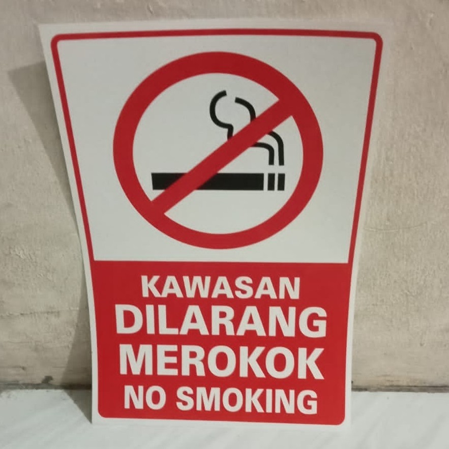 

Sticker Vinyl Kawasan Dilarang Merokok Stiker Dilarang Rokok No Smoking Waterproof