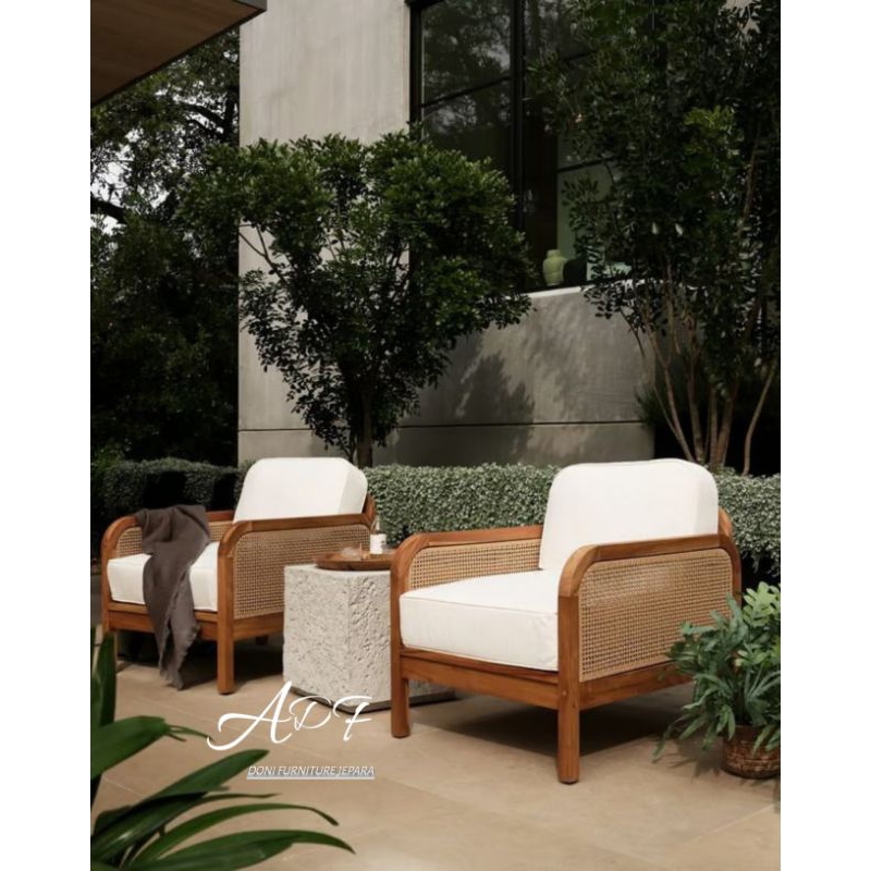 Kursi Sofa Minimali Kayu Jati Kursi Teras Mewah