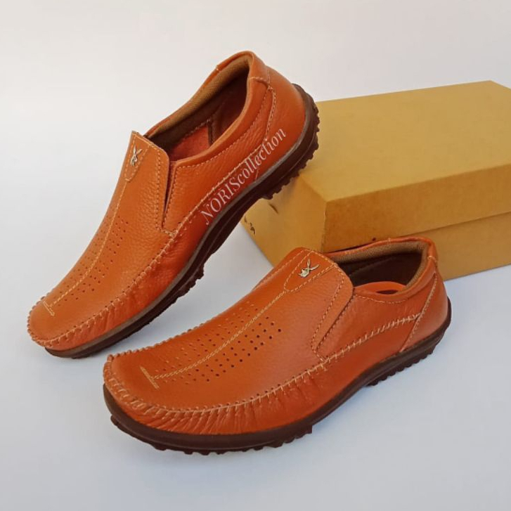Sepatu Kulit Pria | Sepatu Pria Kulit Asli | Sepatu Casual Pria | Sepatu Slip On Pria Original