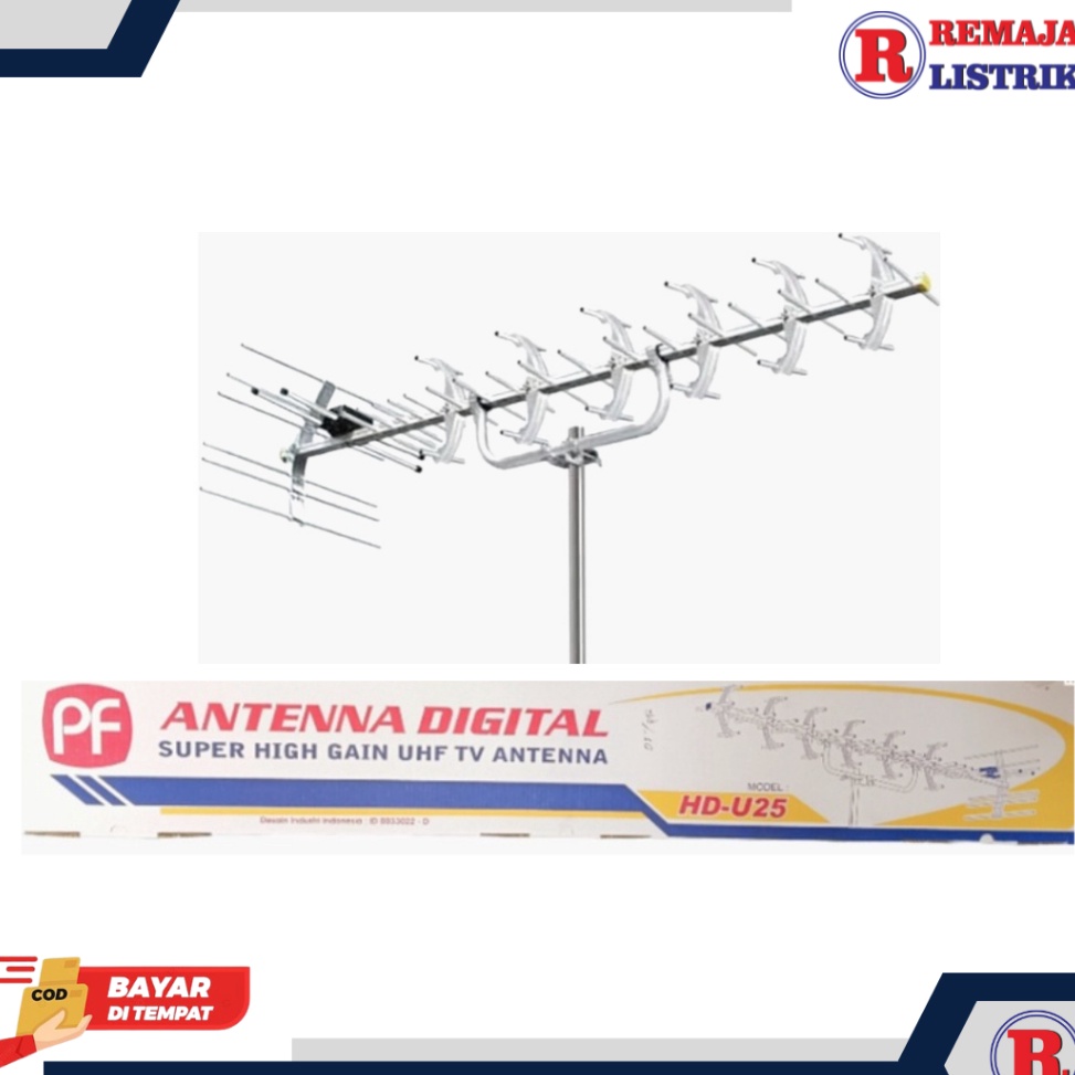 KODE P96L PROMO ANTENA TV PF HD 25 DIGITAL OUTDOOR LUAR HDU25 HDU 25 HDU25