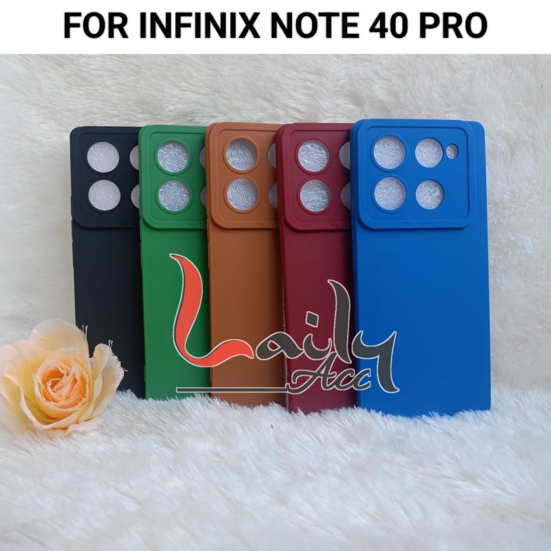 Softcase Macaron Pro Camera Infinix Not 40 Pro Silikon Case