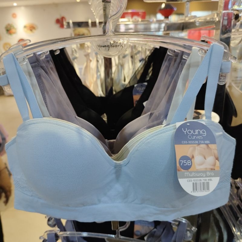 Young curves bra rib seamless tanpa kawat model 1/2 cup (C03-10353 CUP B)