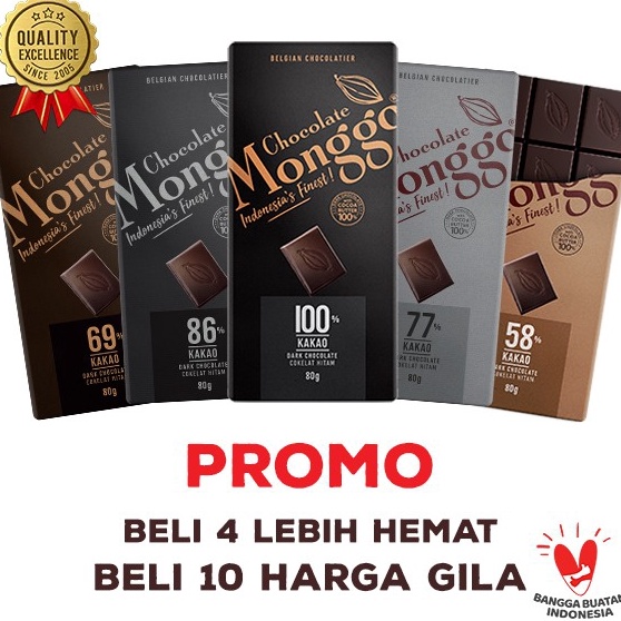 

mhReady Chocolate Monggo Cokelat Murni 24 Healthy Flavours Premium Coklat 1 Cocoa Butter Artisan Indonesia Milk White Dark Tablet 8gr P98