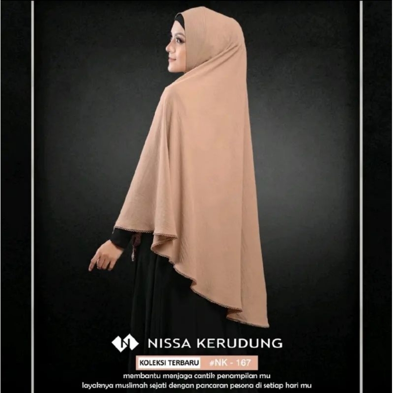 Khimar Syar'i XL Soft Pet Antem - hijab instan crinkle airflow