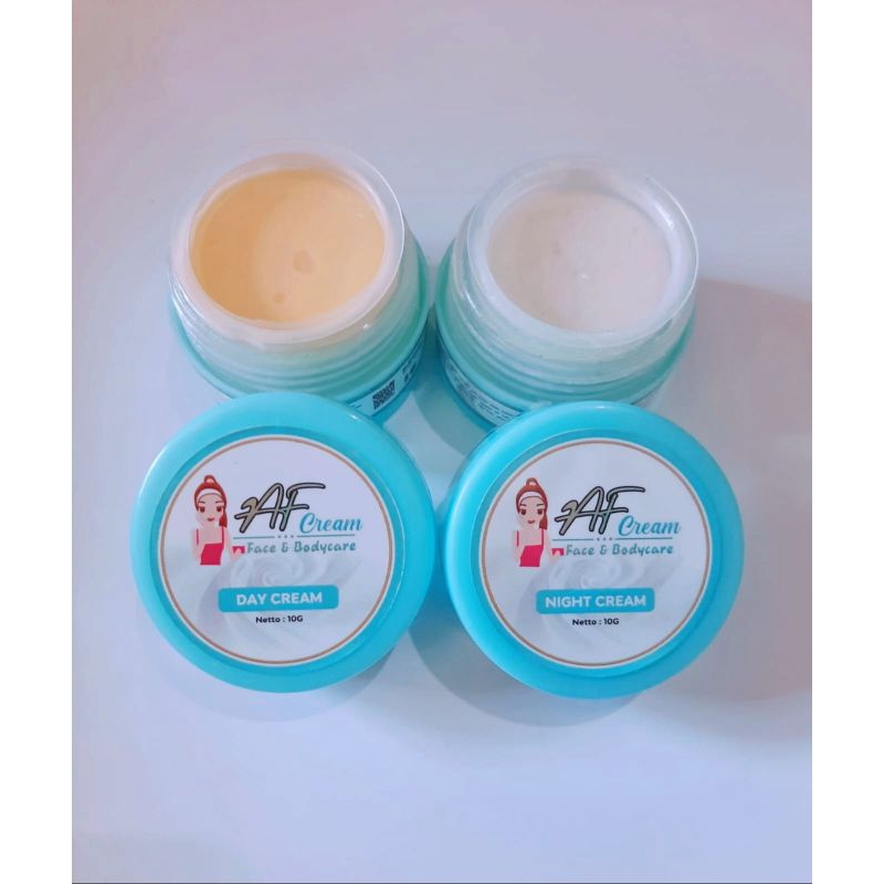 [ PAKET ECER ] Cream AF Siang & Malam (Day & Night) Double Glowing by AF Cream Skincare Abhel Figo