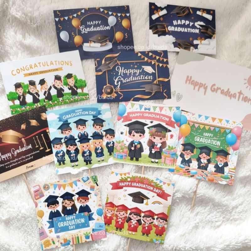 Topper Happy Graduation Tusukan Selamat Wisuda Dekorasi Buket Bunga Bucket Snack dll hiasan kelulusa