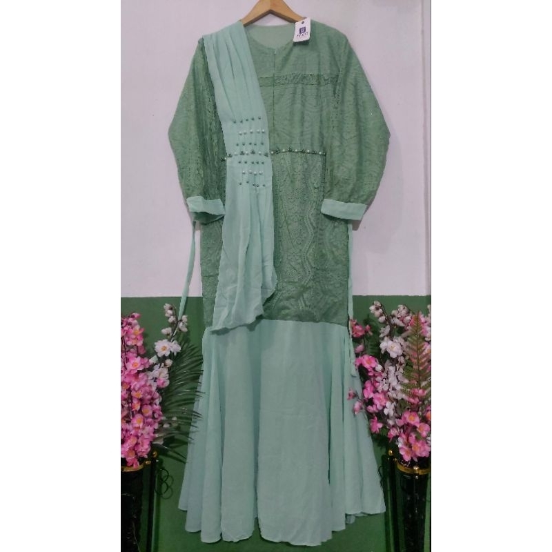 gamis brukat selendang duyung by jvco