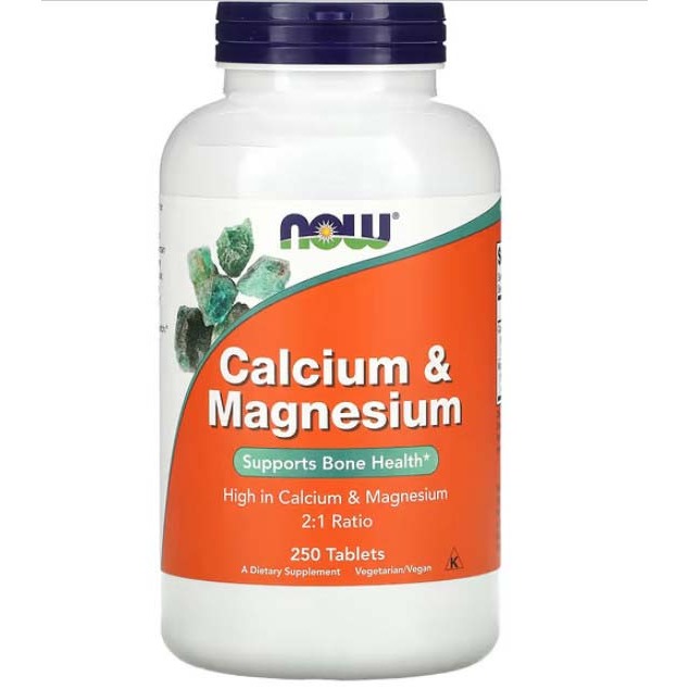 NOW Foods, Kalsium & Magnesium,(Calcium Magnesium)Vegan 250tab