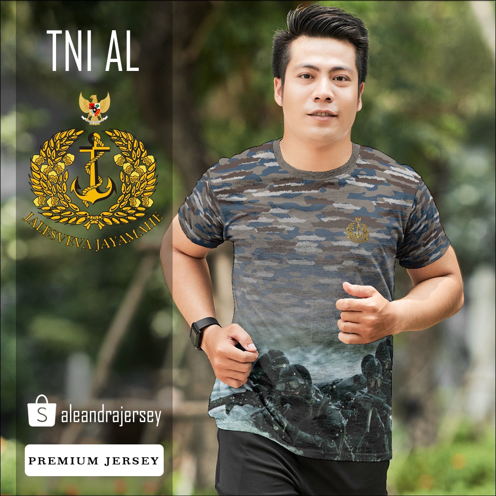 Baju Kaos Jersey TNI AL 252 FullPrint Printing Custom Premium