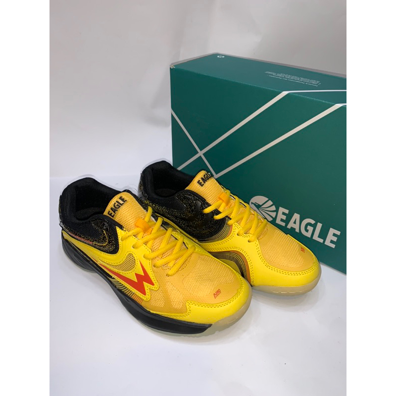 EAGLE AERO SHAPE - YELLOW BLACK - Sepatu Badminton - Sepatu Olahraga For Unisex