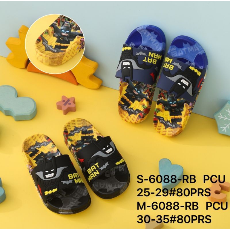 Sandal selop anak karakter Batman (s-6088 x-1)