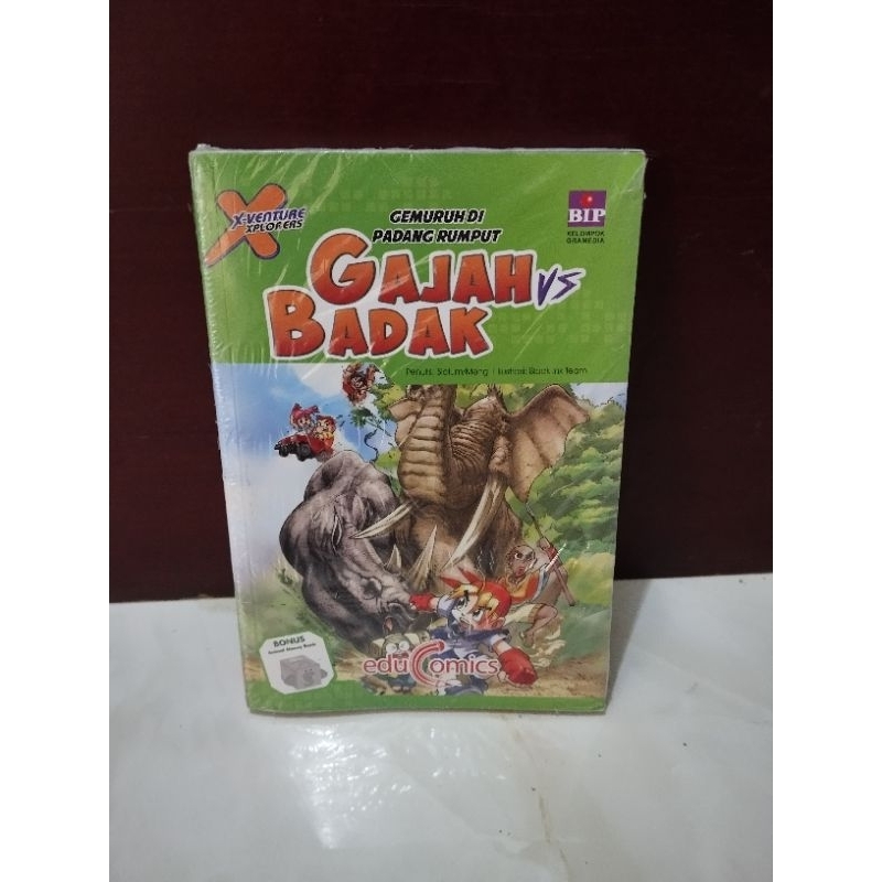 x venture xplorers gemuruh di padang rumput gajah vs badak educomics