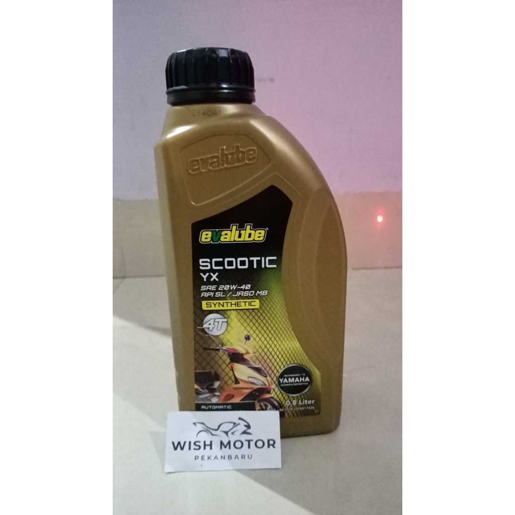 Oli Motor Matic Evalube SCOOTIC YX Synthetic 20W40 (0,8L) OLI YAMAHA MIO , MIO J , MIO M3