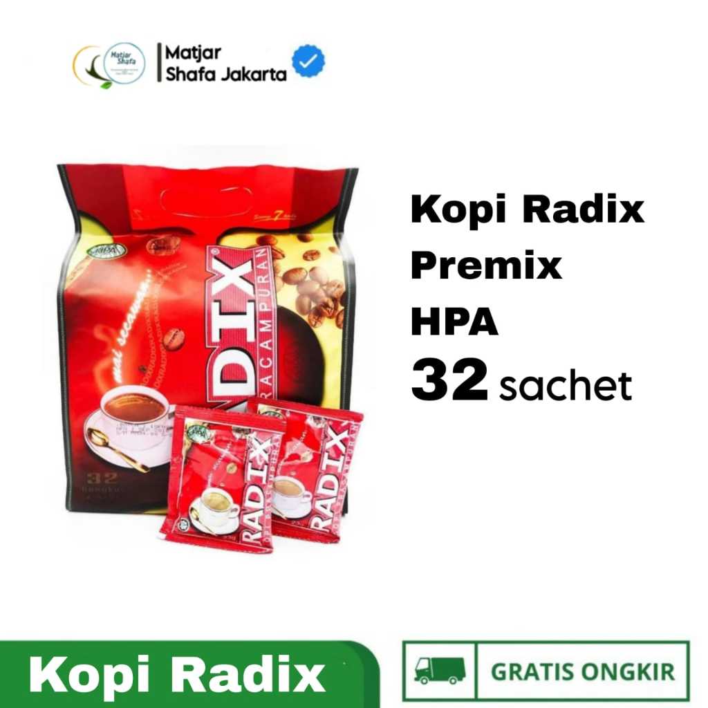 Kopi Radix Hpa Malaysia | Kopi Radix Jumbo HPA | Kopi Radix Original ISI 32 Sachet