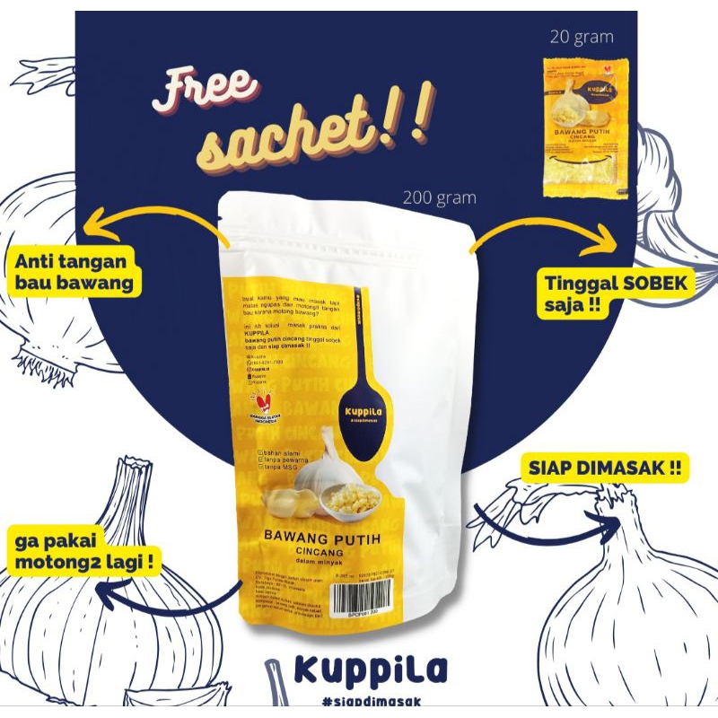 

KUPPILA, Bawang Putih Cincang 200gr