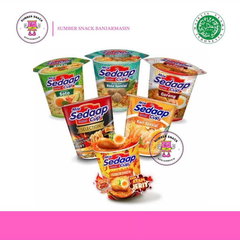 

Mie Sedaap Instant Cup (6 Varian Rasa)
