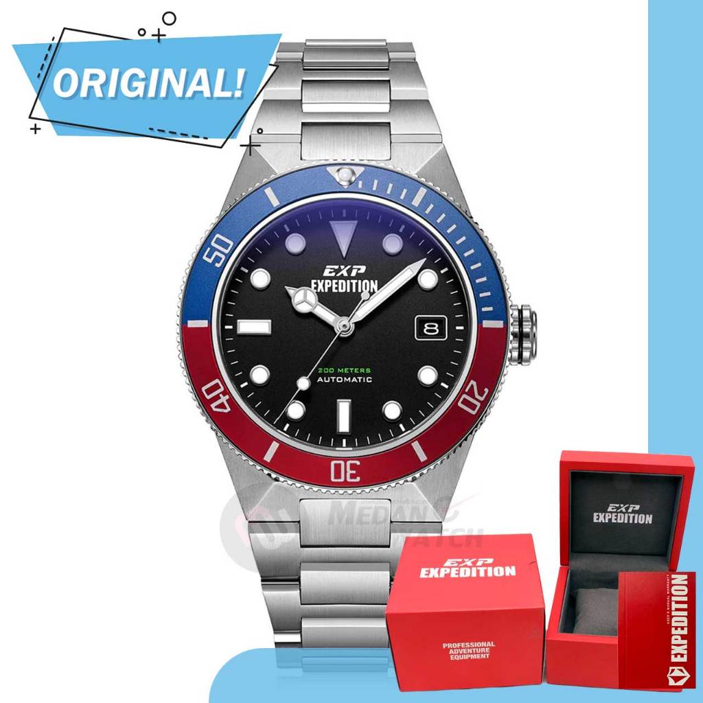 Jam Tangan Pria Automatic Expedition 6851MA E6851 E 6851 MA 6851 MABSSBARE Original Garansi Resmi