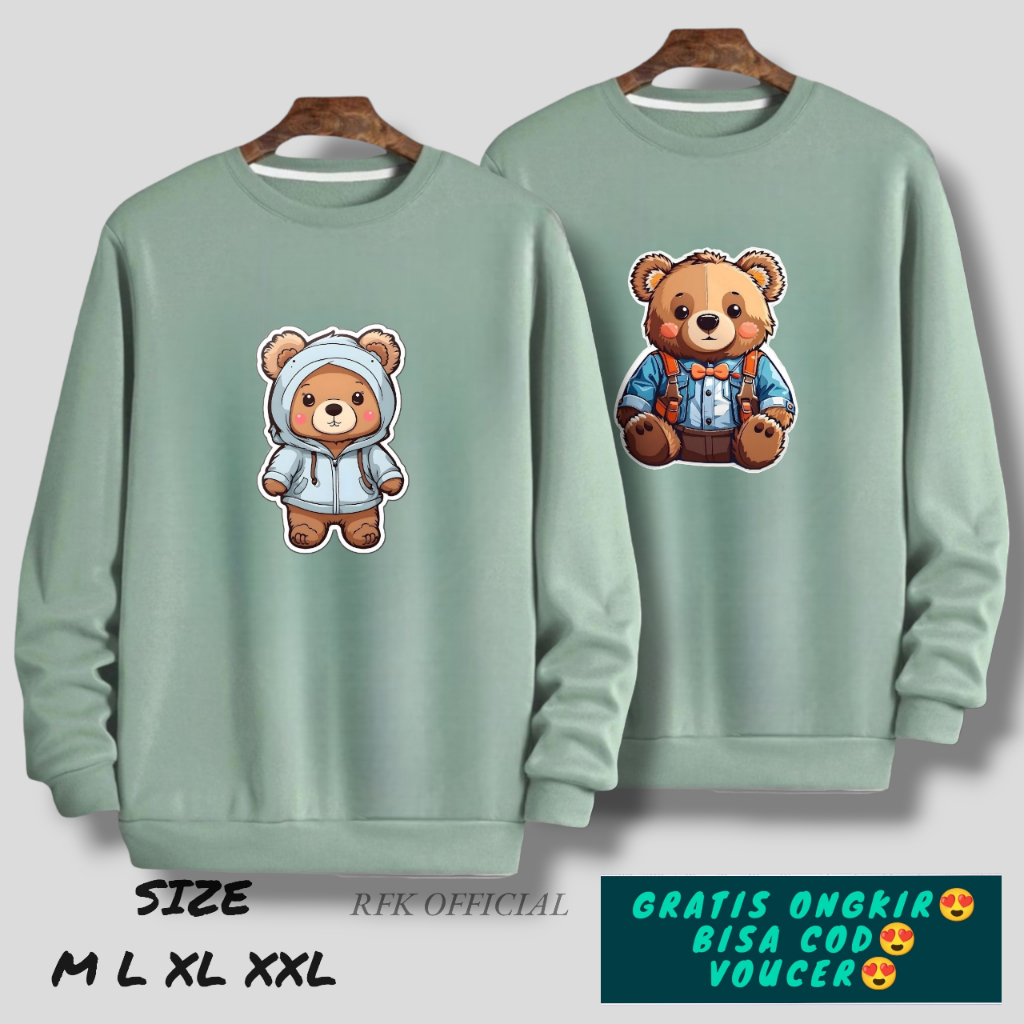 jaket couple sudah 2 jaket / jaket couple pasangan terbaru 2024 / CREWNECK couple / crewneck couple 