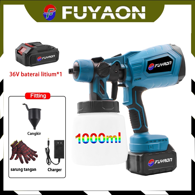 ⭐️-COD-⭐️Ready stock  FUYAON alat semprot cat listrik kompresor cat  Penyemprot Cat 48v  alat sempro