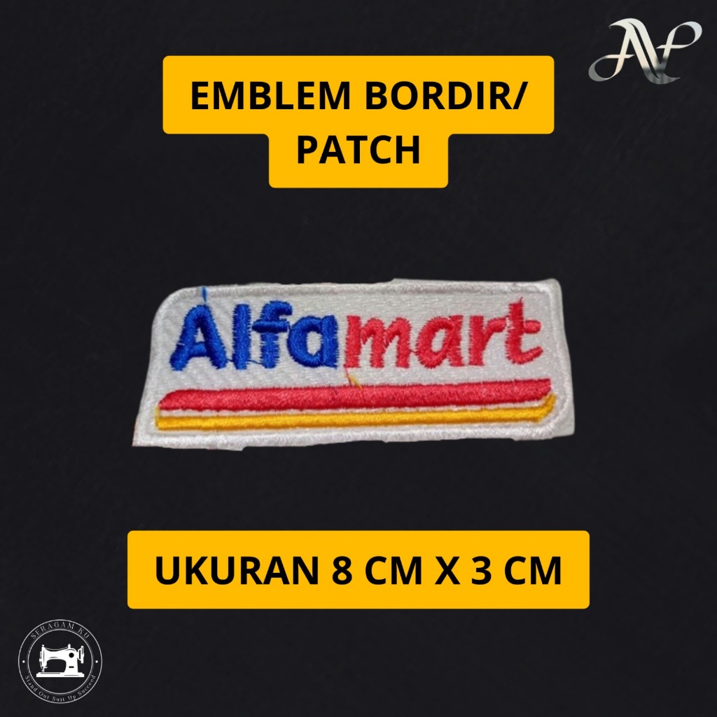 Emblem Bordir Patch Logo Alfamart