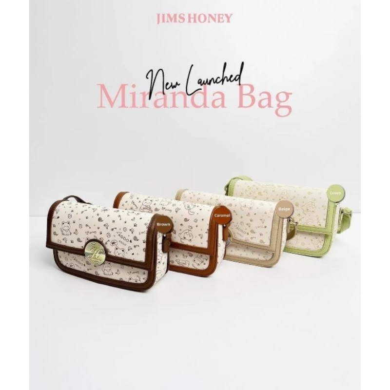 JIMS HONEY JH MIRANDA BAG TAS SELEMPANG WANITA LUCU KARAKTER GAMBAR KUCING TAS ANAK CEWEK PEREMPUAN 