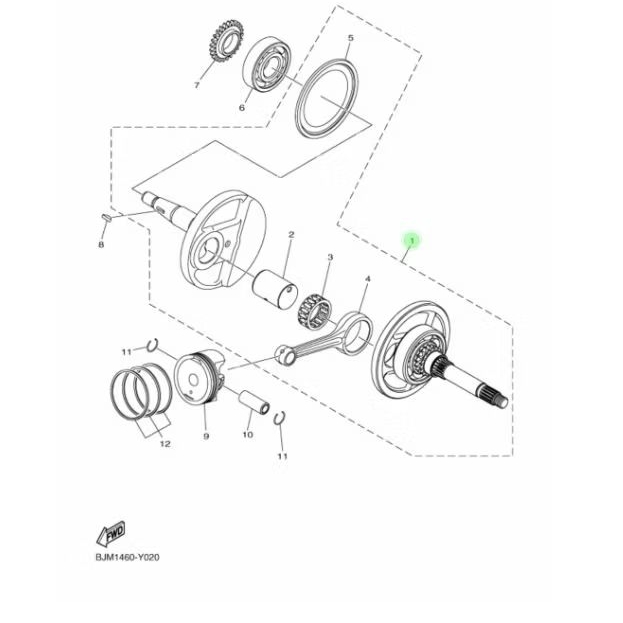 KRUK AS KREK AS KRUKAS GRAND FILANO ASLI ORI YAMAHA BJM E1400 60