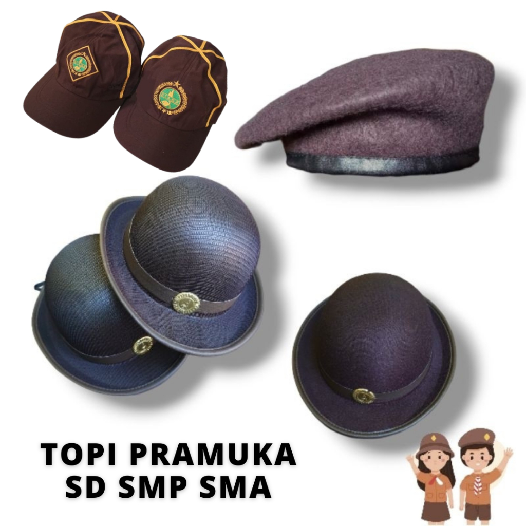 Topi Pramuka SD SMP SMA - ATK