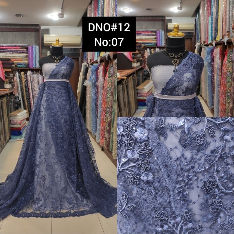 kain Tile Brokat Bunga Akar Salur DNO#12 No:07