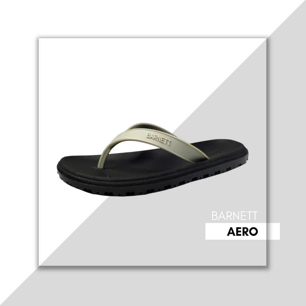 STEP - Sandal Sendal Pria Wanita Jepit Termurah Barnett Aero Grey
