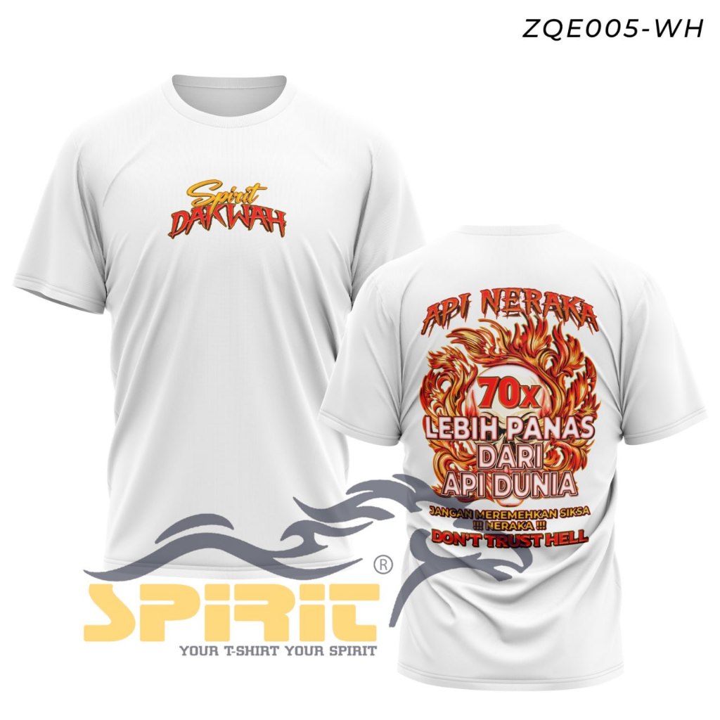 BAJU DAKWAH ISLAM LENGAN PENDEK ALL SIZE KAOS DISTRO DAKWA ISLAM SIKSA API NERAKA COTTON COMBED 24s