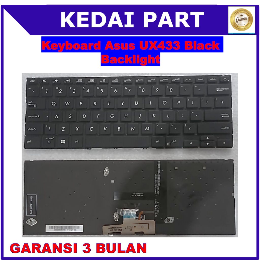 Keyboard Asus Zenbook 14 UX433 UX433f UX433fa UX433flc Black Backlight