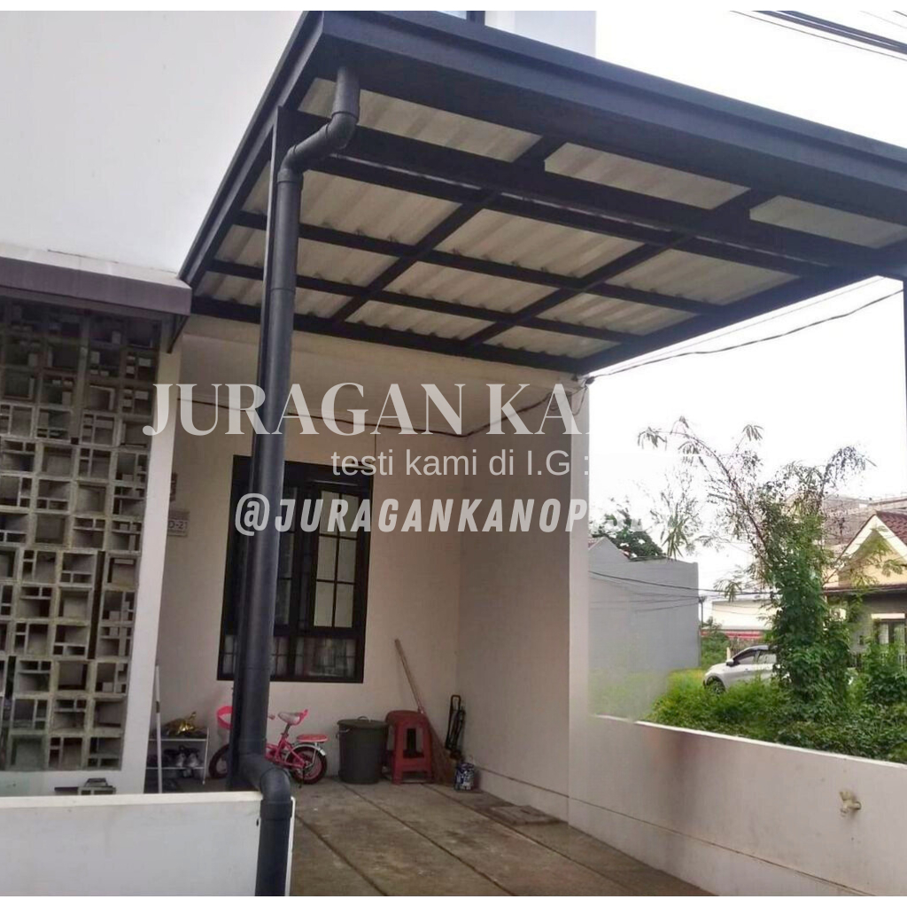 Kanopi bajaringan atap alderon Twinwall