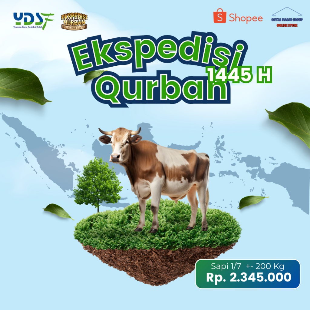 

Qurban Sapi Patungan 1/7 Bobot +- 200 Kg