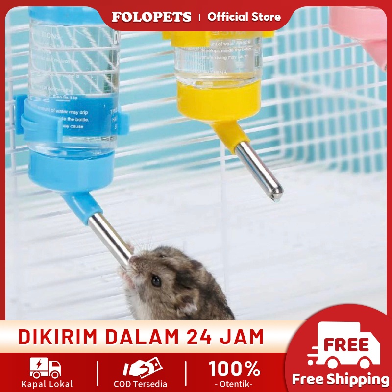 FOLOPETS Tempat Minum Botol Hamster / Kelinci / Marmut 80ml