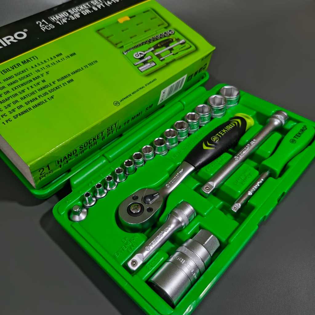 Tekiro kunci shock sock sok set 21 pcs / kunci sok set 24 pcs TEKIRO 8 - 32 mm / KUNCI SOK ATS
