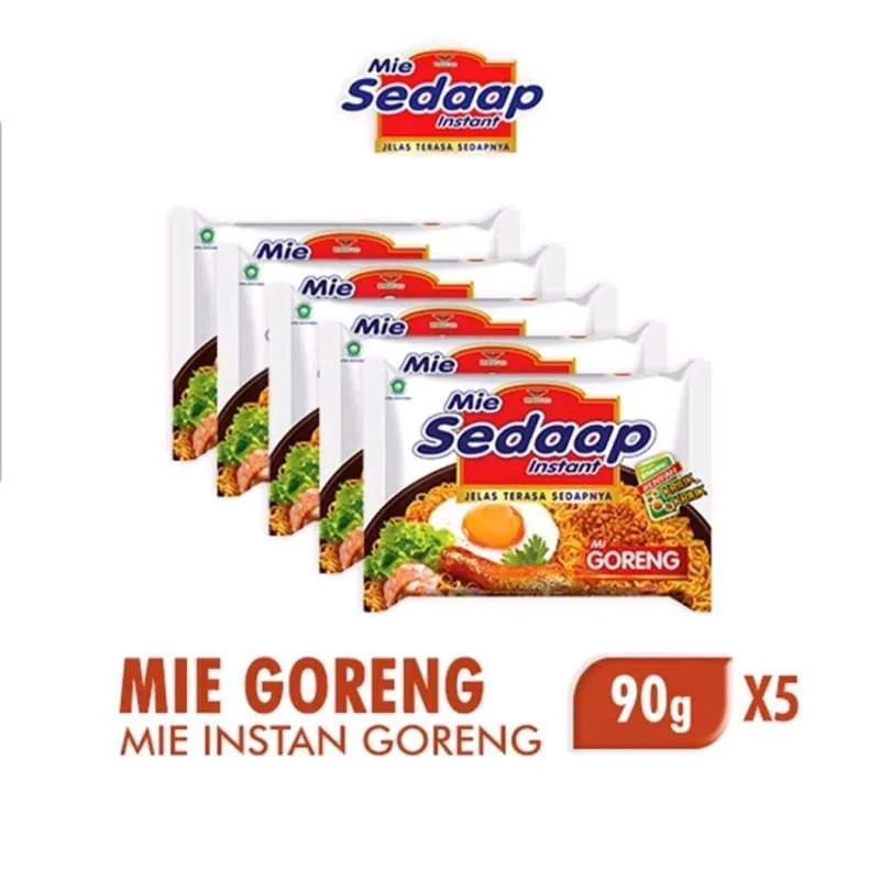 

5pcs SEDAAP Mie Instan Goreng Bag 90GR