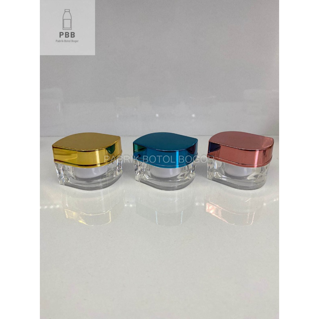 PBB - Pot Cream Acrylic leaf 10Gr Gold Blue Rose Gold Pot Krim Akrilik Daun - Gold