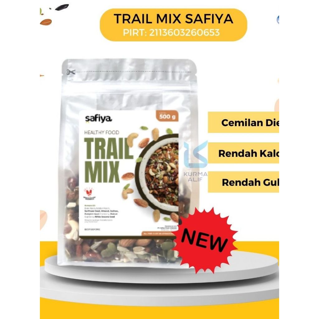 

Trail mix Safiya 500gr Dried Mixed Fruit Seed and Nut Cemilan Sehat Original