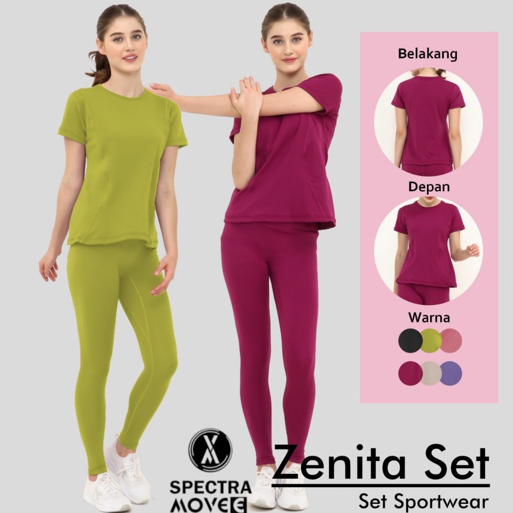 KODE G59G Setelan senam MXXL ZENITA SET baju senam murah setelan olahraga wanita legging zumba kaos 