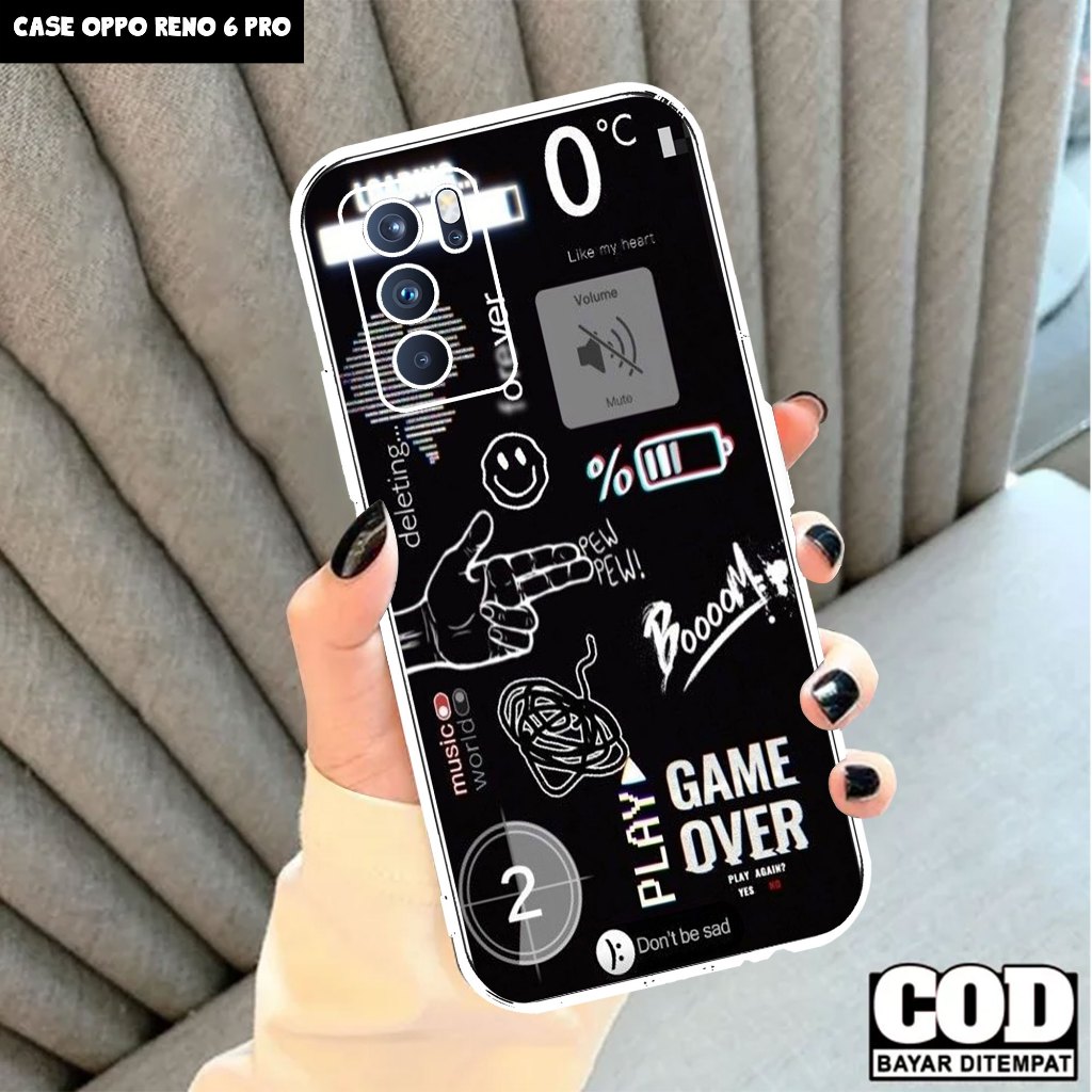 Case OPPO RENO 6 PRO - Casing OPPO RENO 6 PRO Motif ( NASTIK ) - Softcase Premium Fourside - Bening 