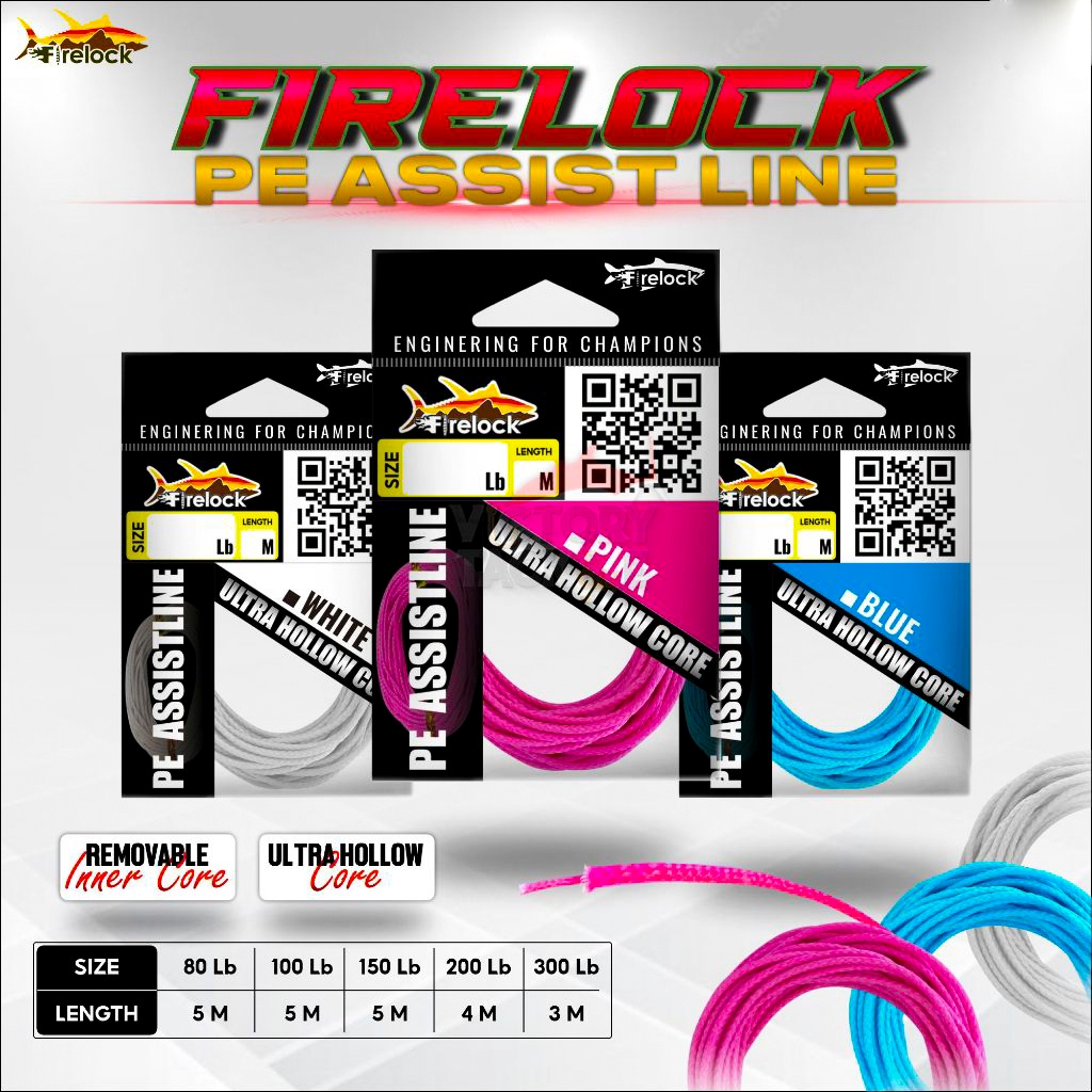 Tali Kevlar Firelock - Assist Line Metal Jig - Tali Umpan Jigging - Senar Pancing