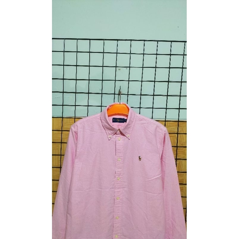 Kemeja Ralph Lauren Polos Pink Second Original