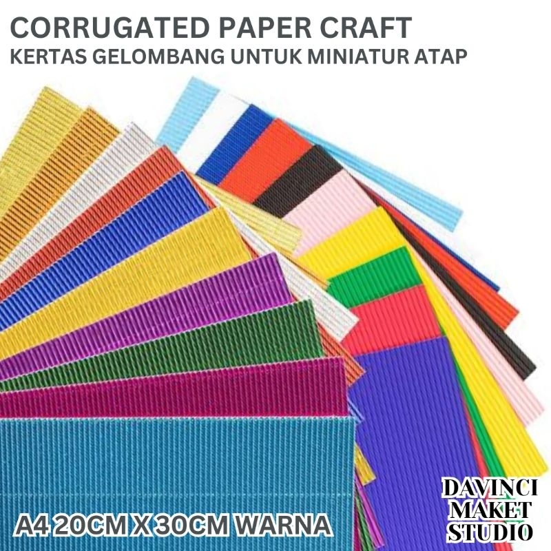 

Kertas Atap Gelombang Bahan Maket Diorama - Corrugated Paper A4 20cm x 30cm