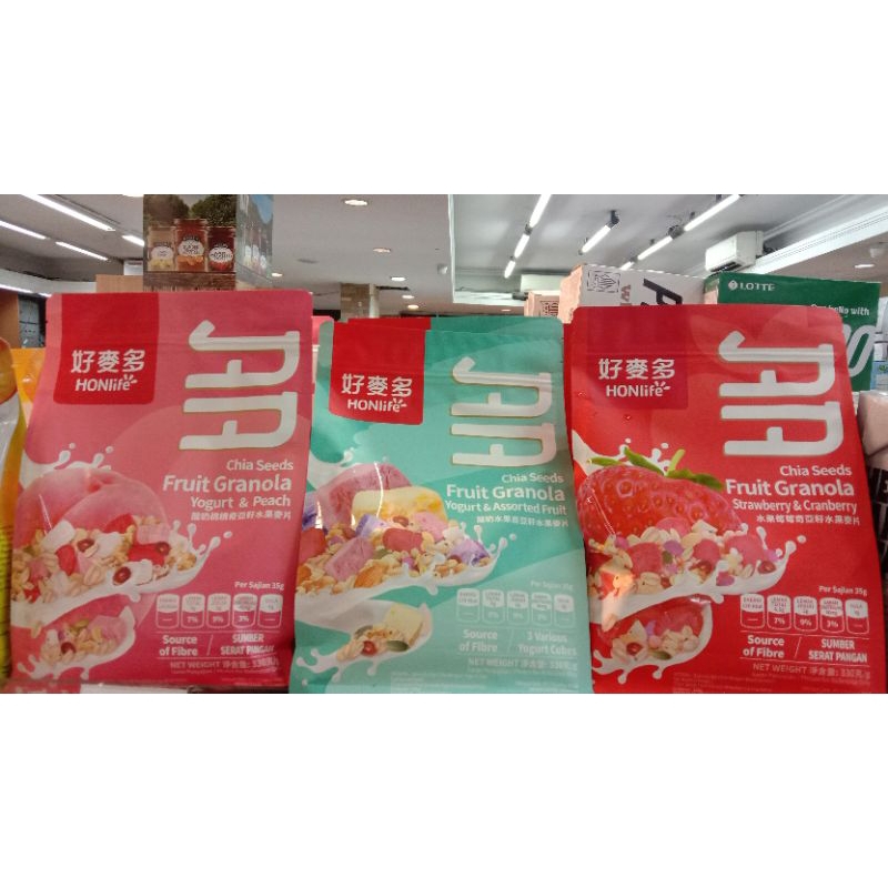 

HONLIFE CHIA SEEDS FRUIT GRANOLA 330G