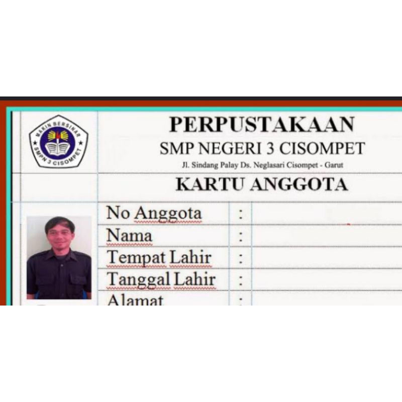 

cetak kartu anggota