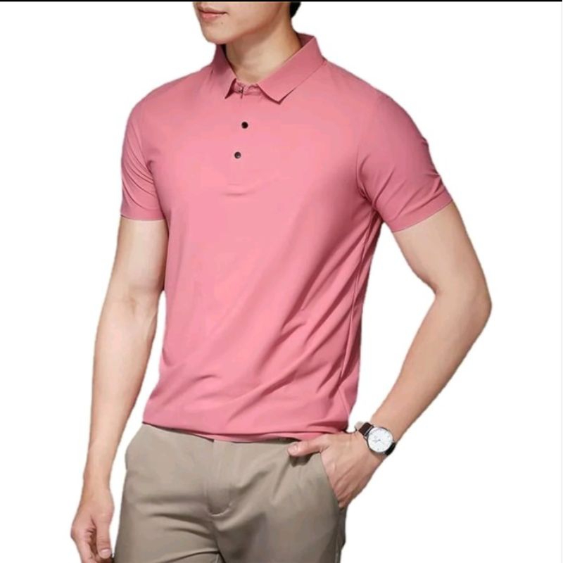Kaos Polo Pria Dry-Fit Seamless Original Tanpa Jahitan Kaos Kerah Pria